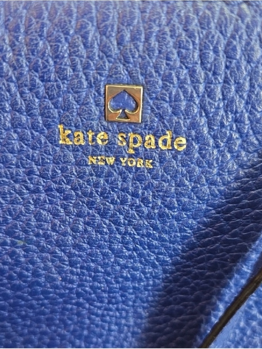 kate spade cobalt blue pebbled leather crossbody bag - Picture 2 of 6